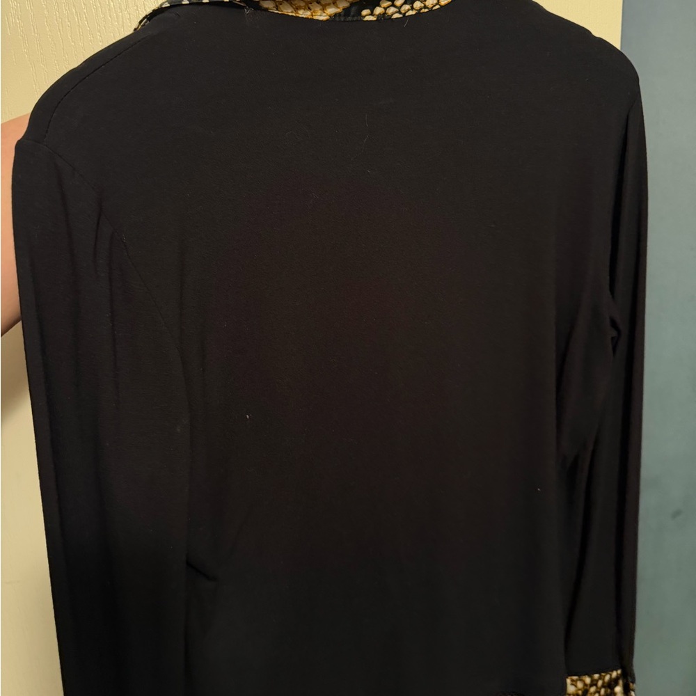Cache Black and Snake Print Blouse - Picture 3 of 3